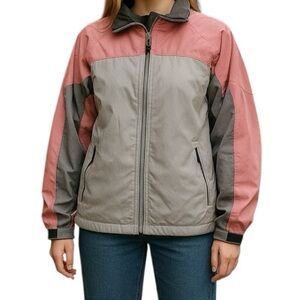Columbia Small Ski Jacket Coat Pink Gray Winter